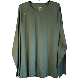 Rhone Mens Size XXL Reign T-Shirt  Green Long Sleeve Performance Tee